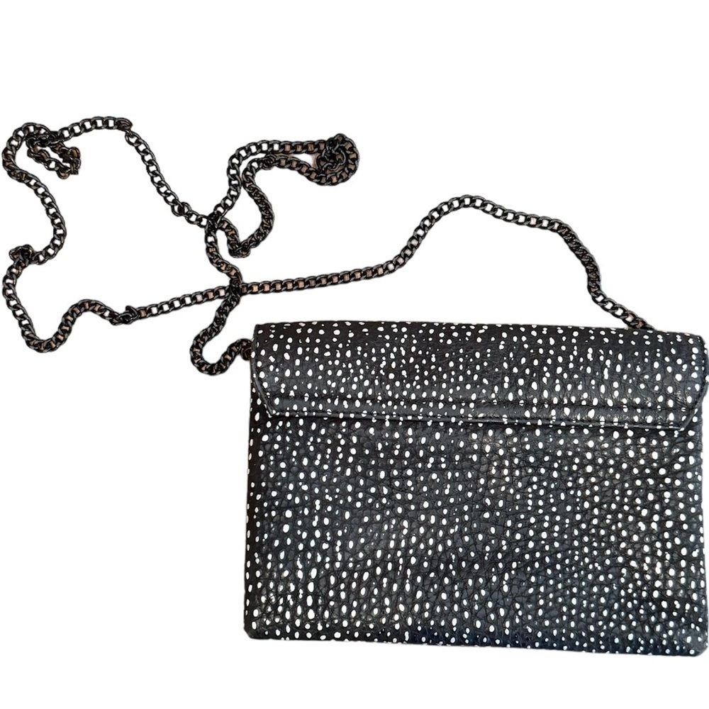 Loeffler Randall Black And White Ryder Chain Crossbody Bag, 8” X 6”, 49” Strap - Picture 2 of 13
